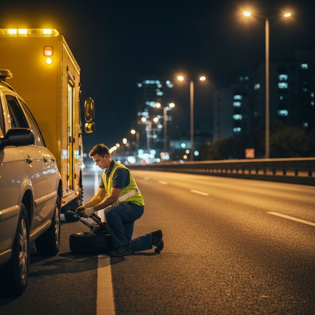 Yol Kenarında Lastik Yardımı